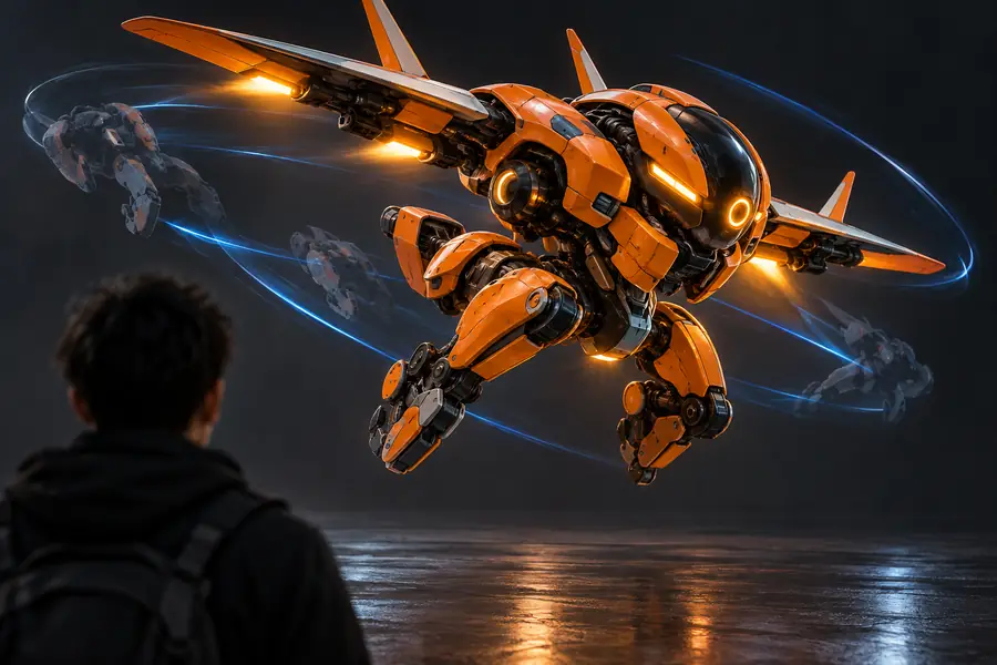 Still illustration of a flying robot